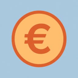 Mynt med eurosymbol